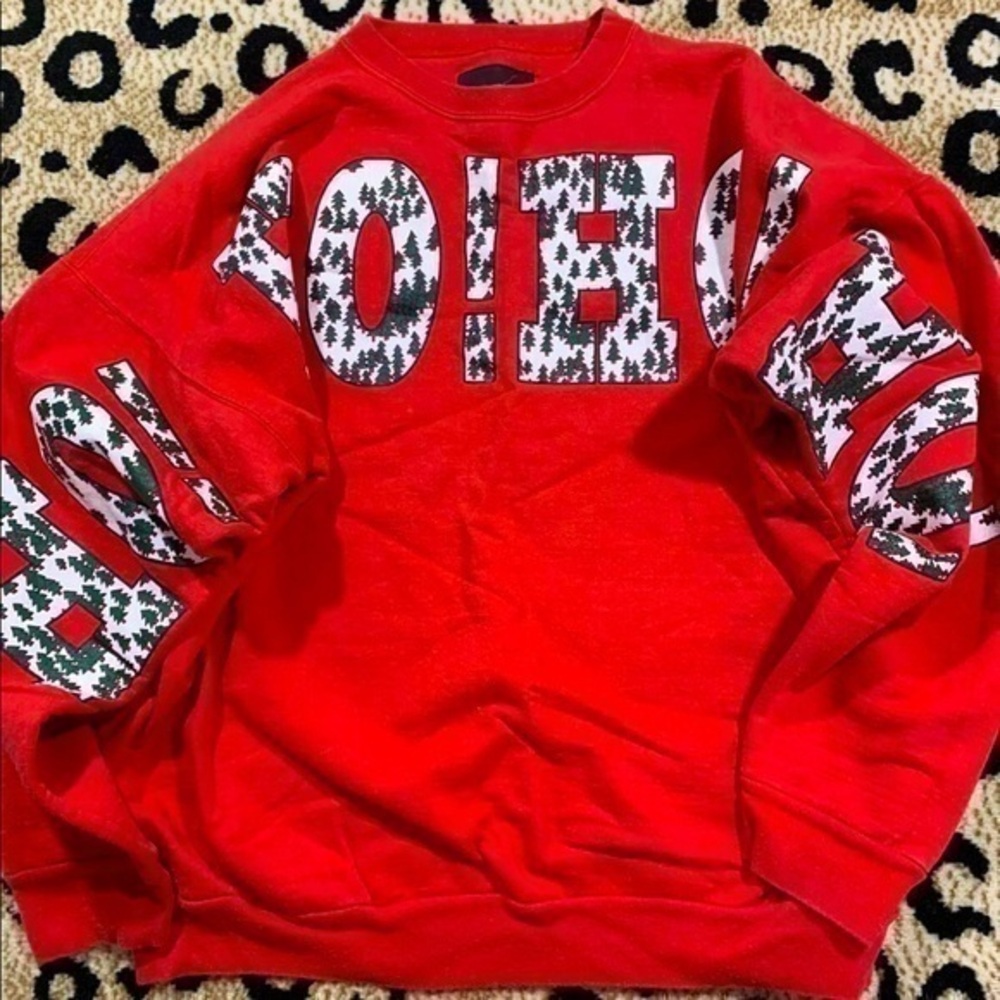Vintage Unisex Calhoun Ho Ho Holiday Christmas Winter Scene Pullover Sweatshirt